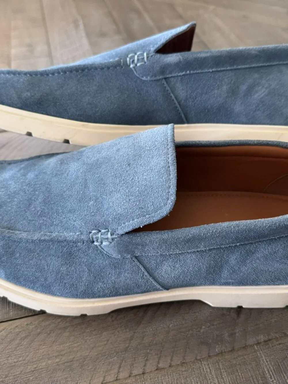 Nordstrom Harrison Casual Loafer Blue Skyway Orthotic Suede Leather Men's 11.5 M